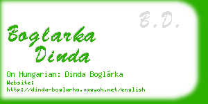 boglarka dinda business card