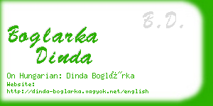 boglarka dinda business card